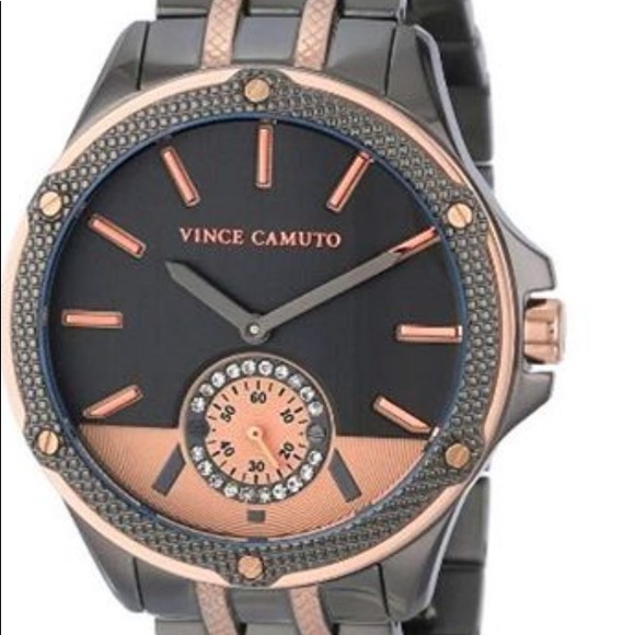 Vince Camuto Metallic Swarovski Crystal Watch NIB - Picture 1 of 5